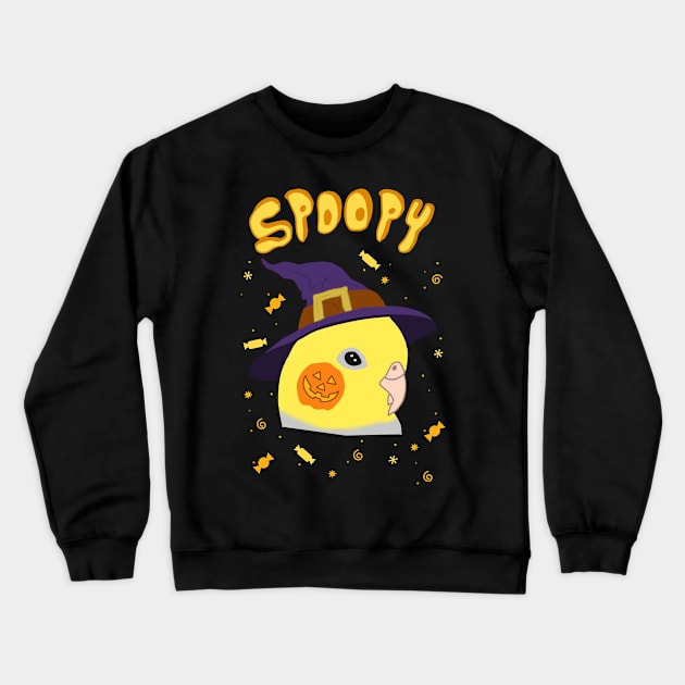 halloween parrot - spoopy cockatiel Crewneck Sweatshirt by FandomizedRose